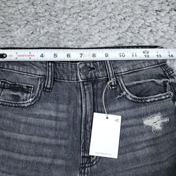 Hidden Zoey Mom Tapered Jeans Ripped High Rise Gray Busted Knee Size 25 - Picture 9 of 12